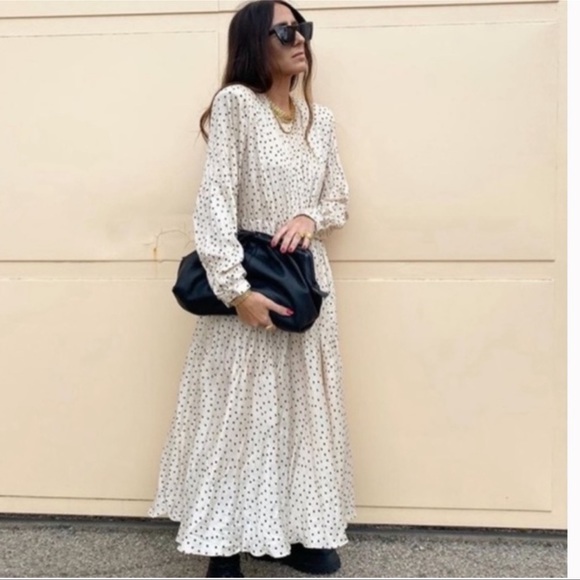 Wrinkled midi dress - Picture 4 of 9